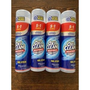 Lot of 4 Oxi Clean Max Force Gel Stain Remover Stick Bundle 6.2oz NEW